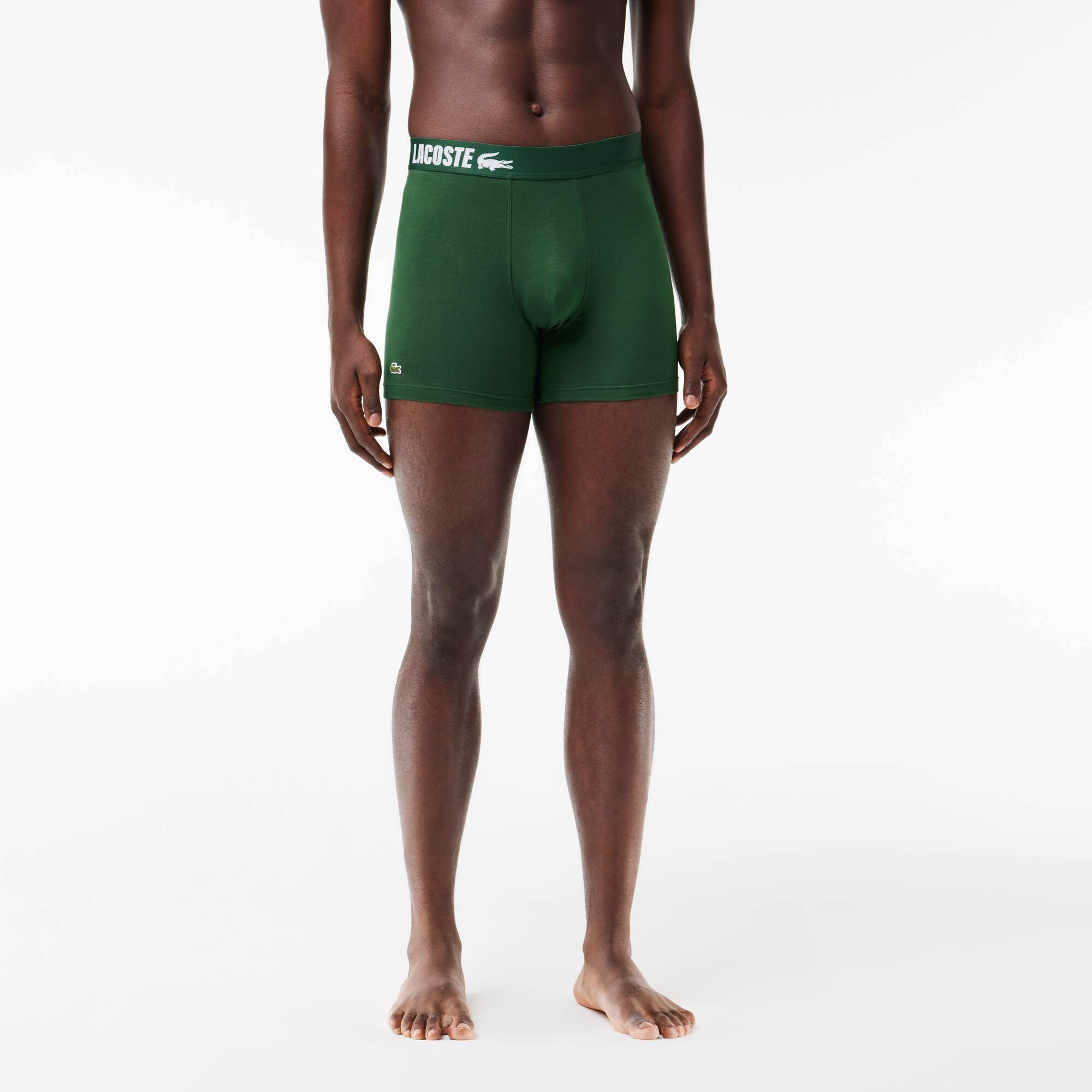 トランクス Lacoste Underwear 3-Pack Drose Briefs 5H2083-NUA Lacoste Men's Cotton Stretch Essentials Boxer Briefs, 3-Pack
