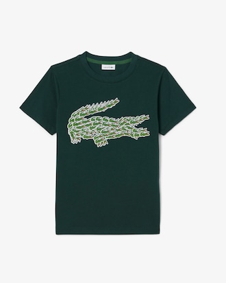 Boys' Crocodile Print Cotton T-Shirt