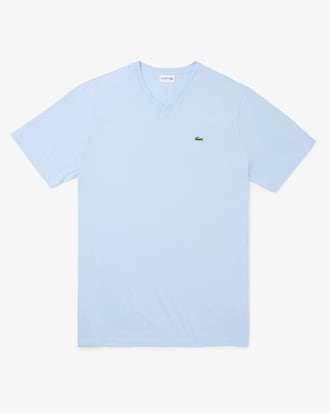 Men’s Tall Fit Ribbed V-Neck Cotton T-Shirt