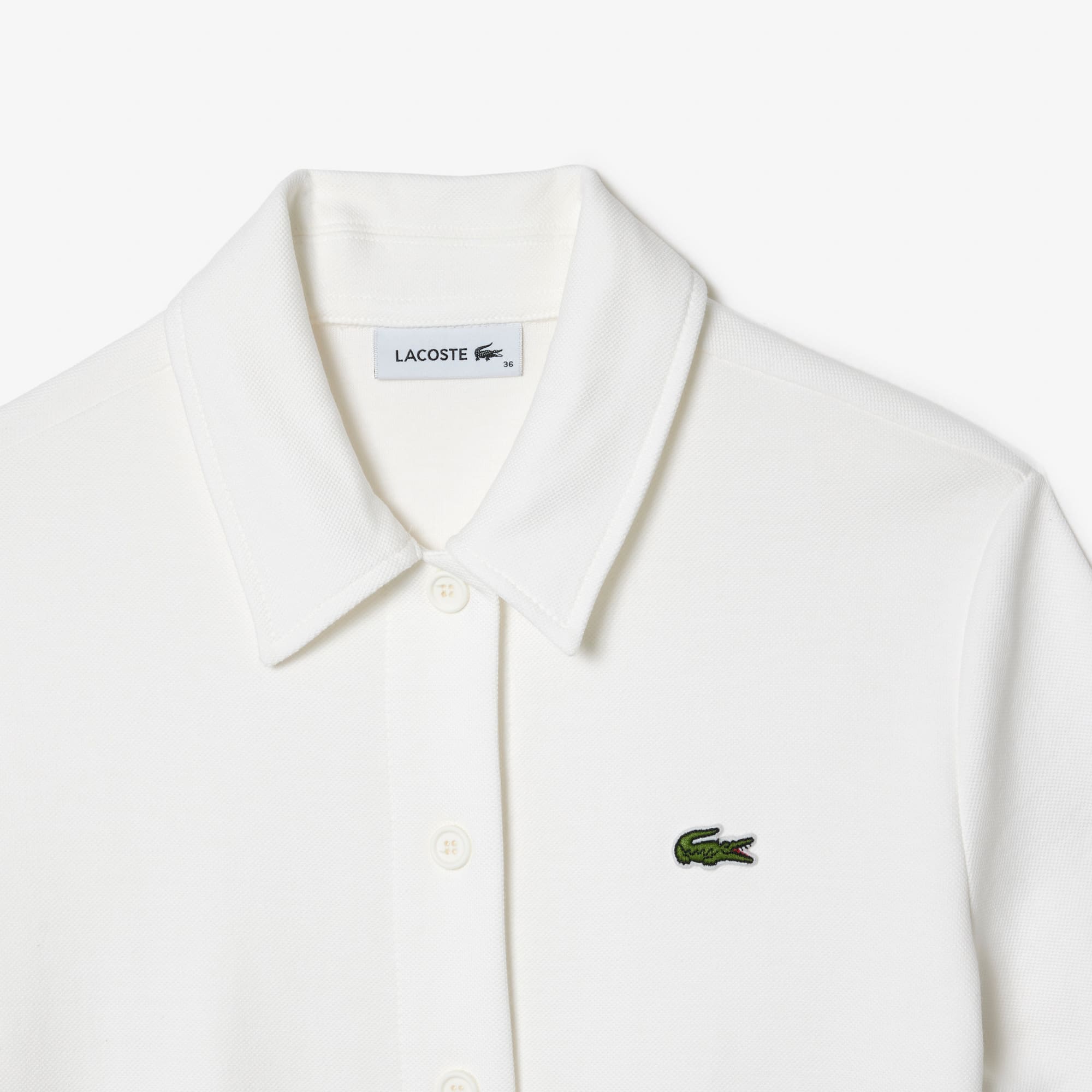 ★LACOSTE★ Women's Belted Pique Shirt Dress Dark Khaki EF32 Women's Belted Piqué Shirt Dress - Dresses - New In 2025