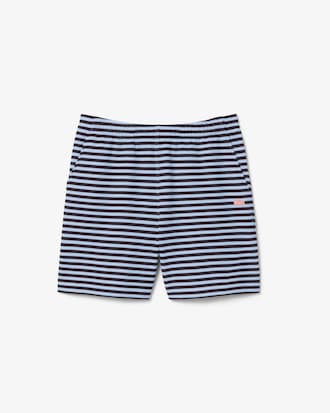 Regular Fit Striped Cotton Shorts