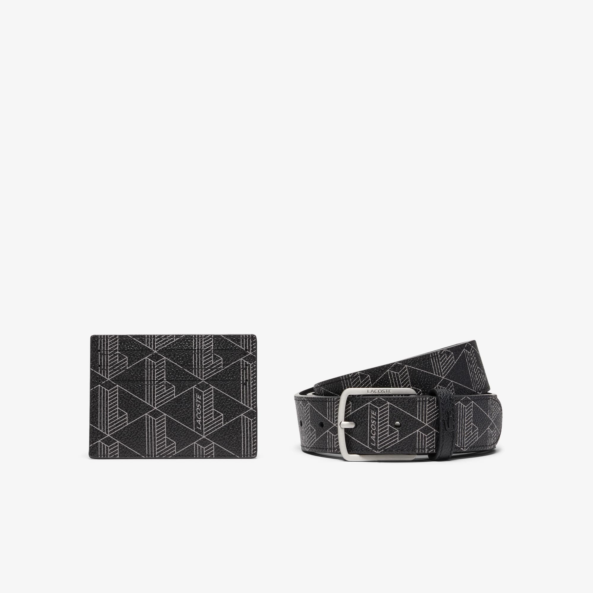 Lacoste Conjunto De Cinturón Y Tarjetero The Blend