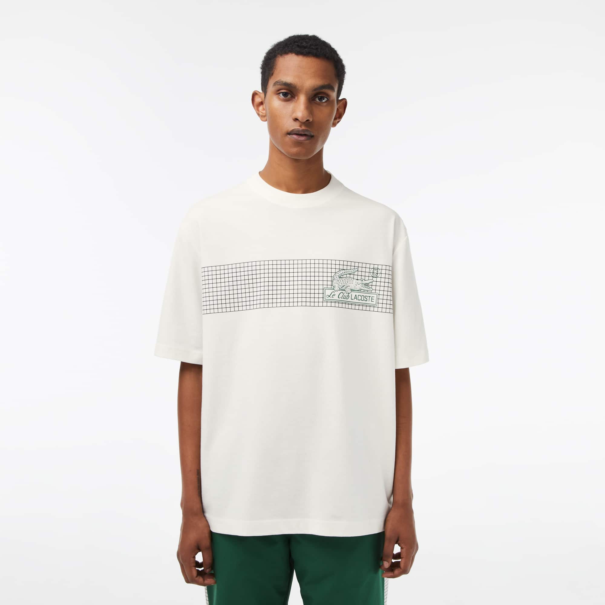 Men's Oversize Fit Tennis Print T-Shirt - T-shirts - New In