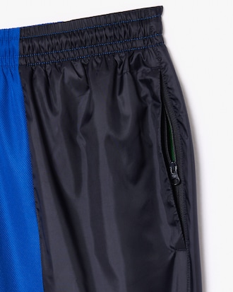 Men's Mixed Material Colorblock Sweatpants