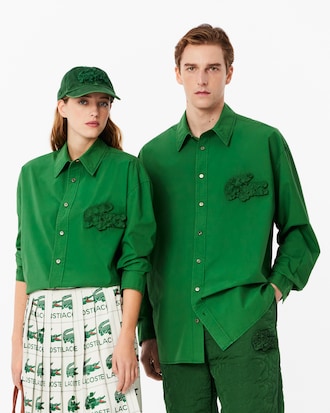 Unisex Embroidery Collection Button Down Shirt
