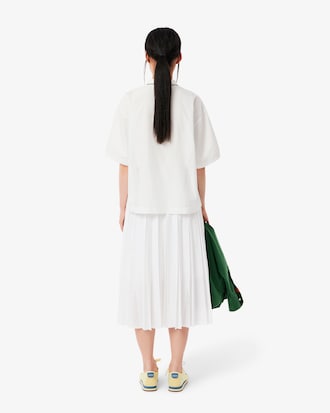 Women's Asymmetric Pleated Midi Skirt