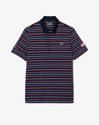 Men&rsquo;s Presidents Cup Lacoste SPORT Tricolour Striped Polo Shirt
