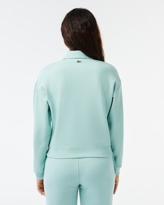 Women's Relaxed Fit Embroidered Polo Sweatshirt 