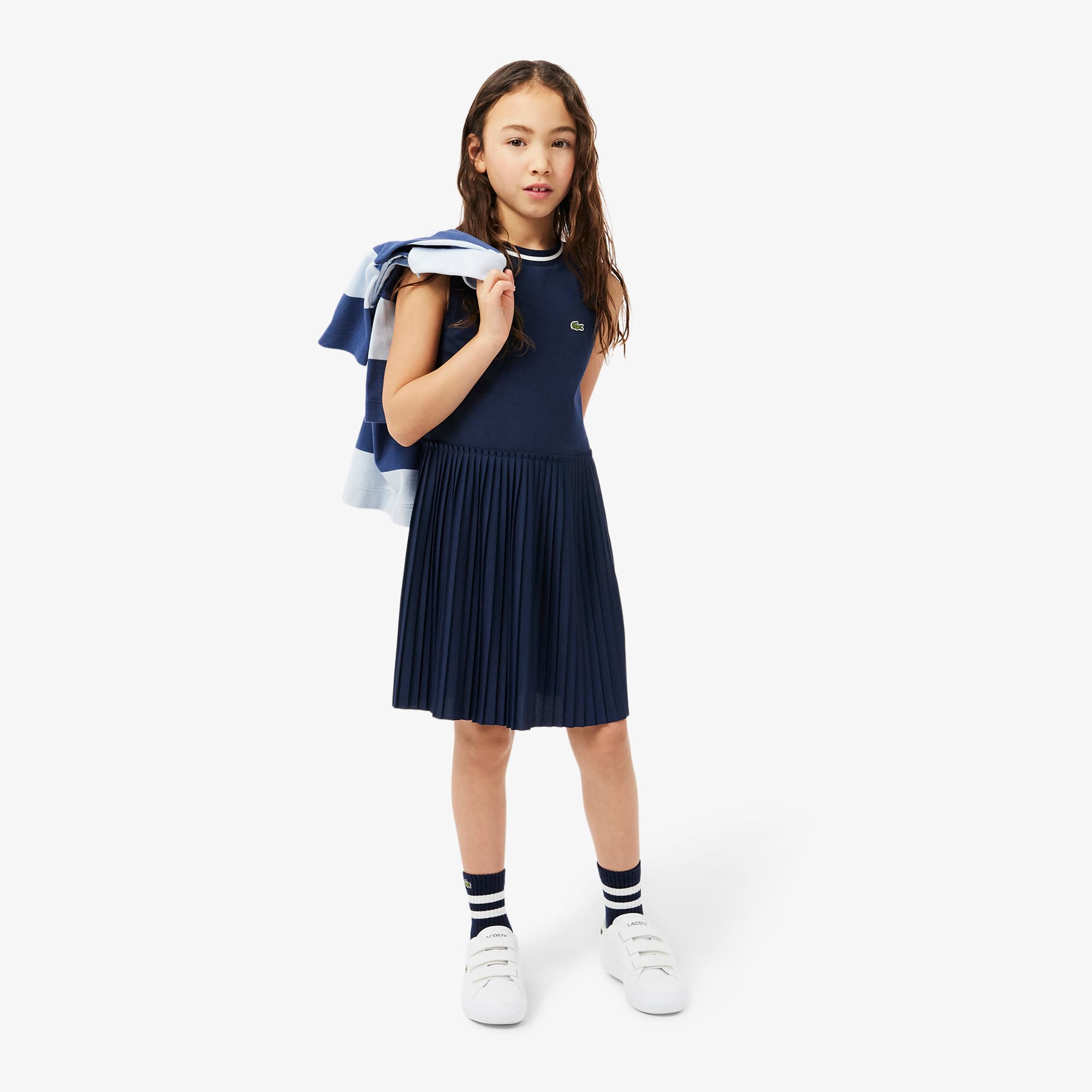 Kids' Sleeveless Pleated Jersey Dress - Teens Dresses & Skirts