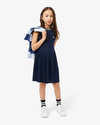 Kids' Sleeveless Pleated Jersey Dress
