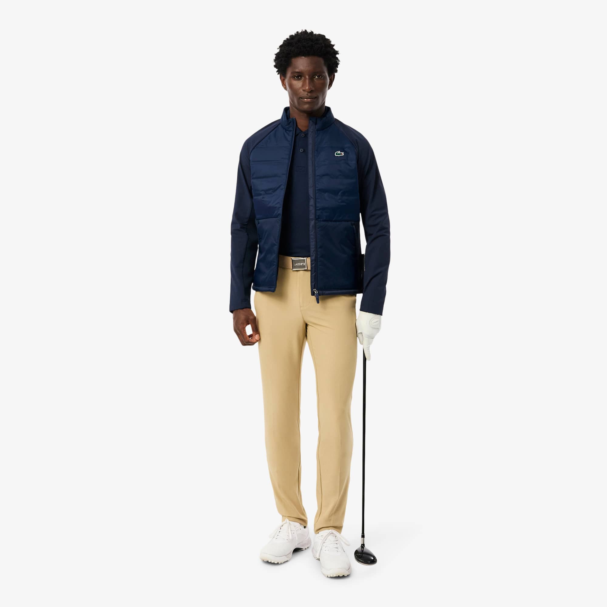 Men's High-Neck Quilted Golf Jacket - Jackets & Coats - New