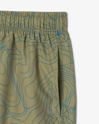 Men's Mid-Length Print Swim Trunks