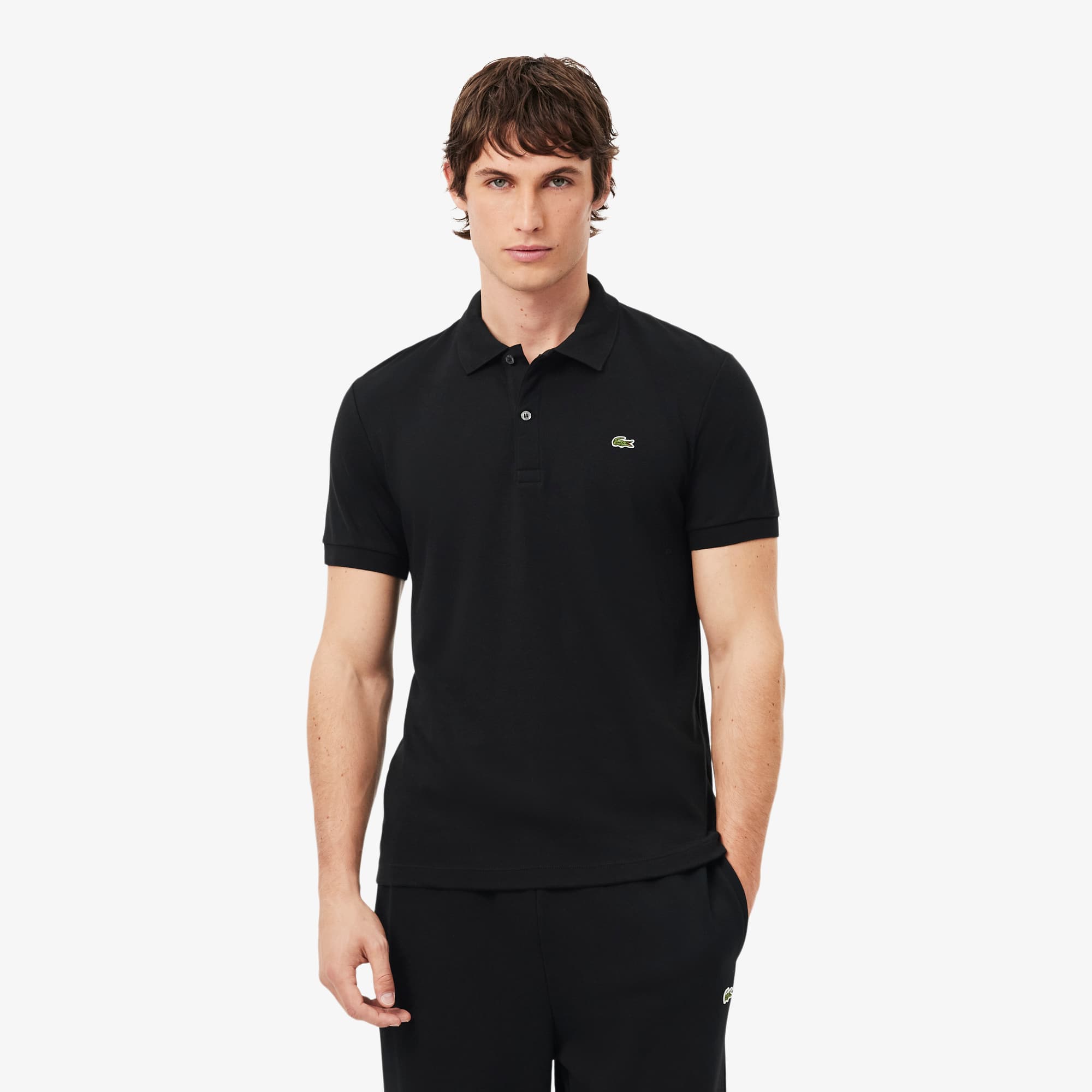 Men's Lacoste Regular Fit Soft Touch Short Sleeve Polo - 031 - Black
