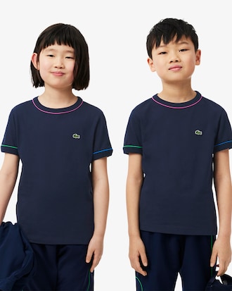 Playera de algod&oacute;n con ribete en contraste para ni&ntilde;o