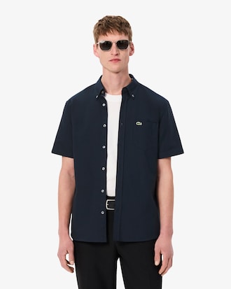 Chemise homme regular fit Oxford manches courtes en coton