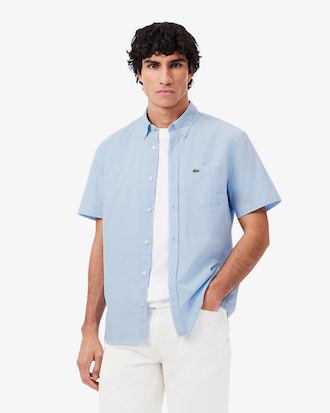 Men's Short Sleeve Regular Fit Gingham Shirt