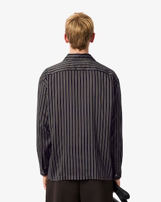 Men's Relaxed Fit Striped Lyocell Shirt