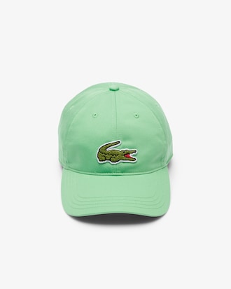 Unisex Crocodile Badge Cotton Twill Cap