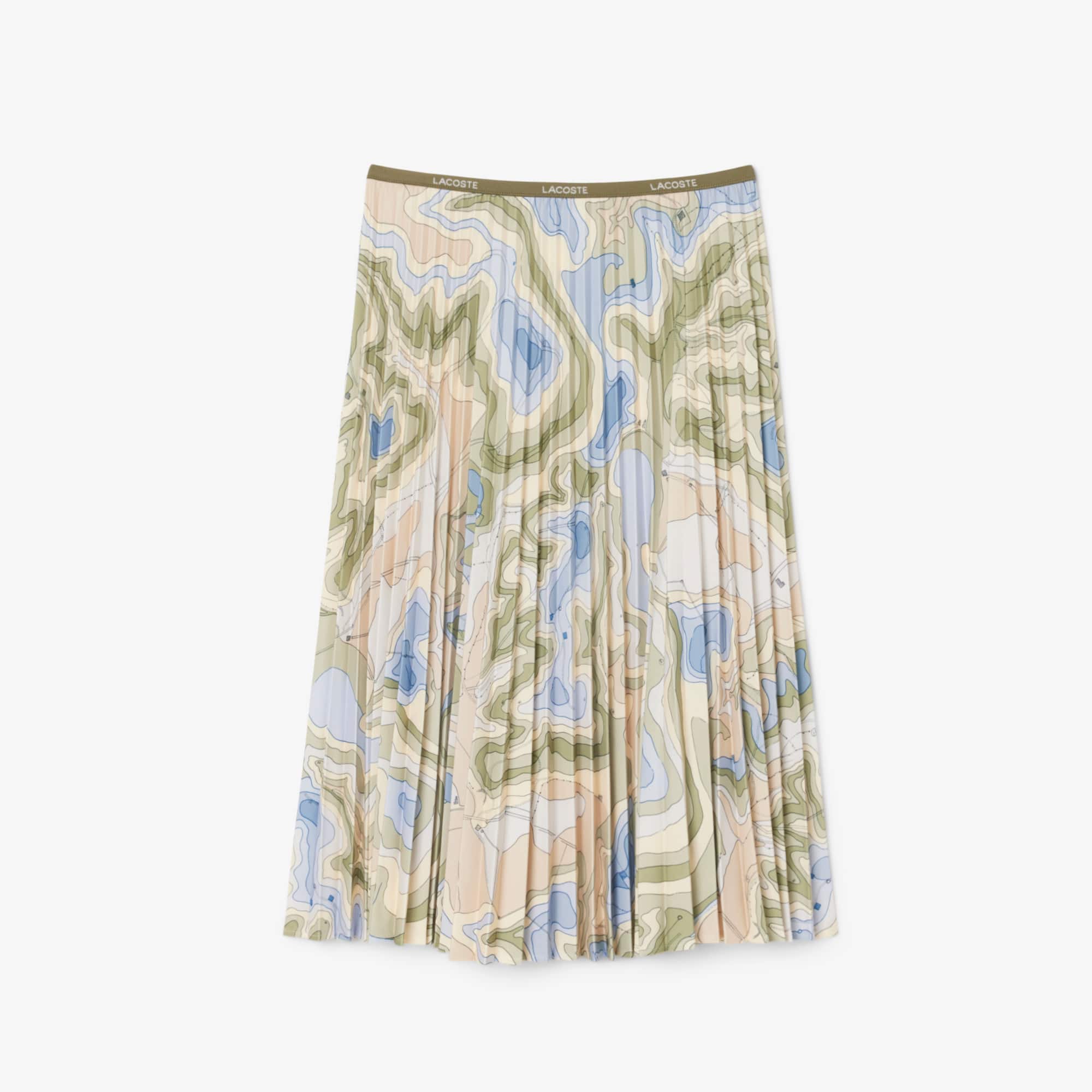 Women's Topography Print Pleated Skirt - Shorts & Skirts - New In