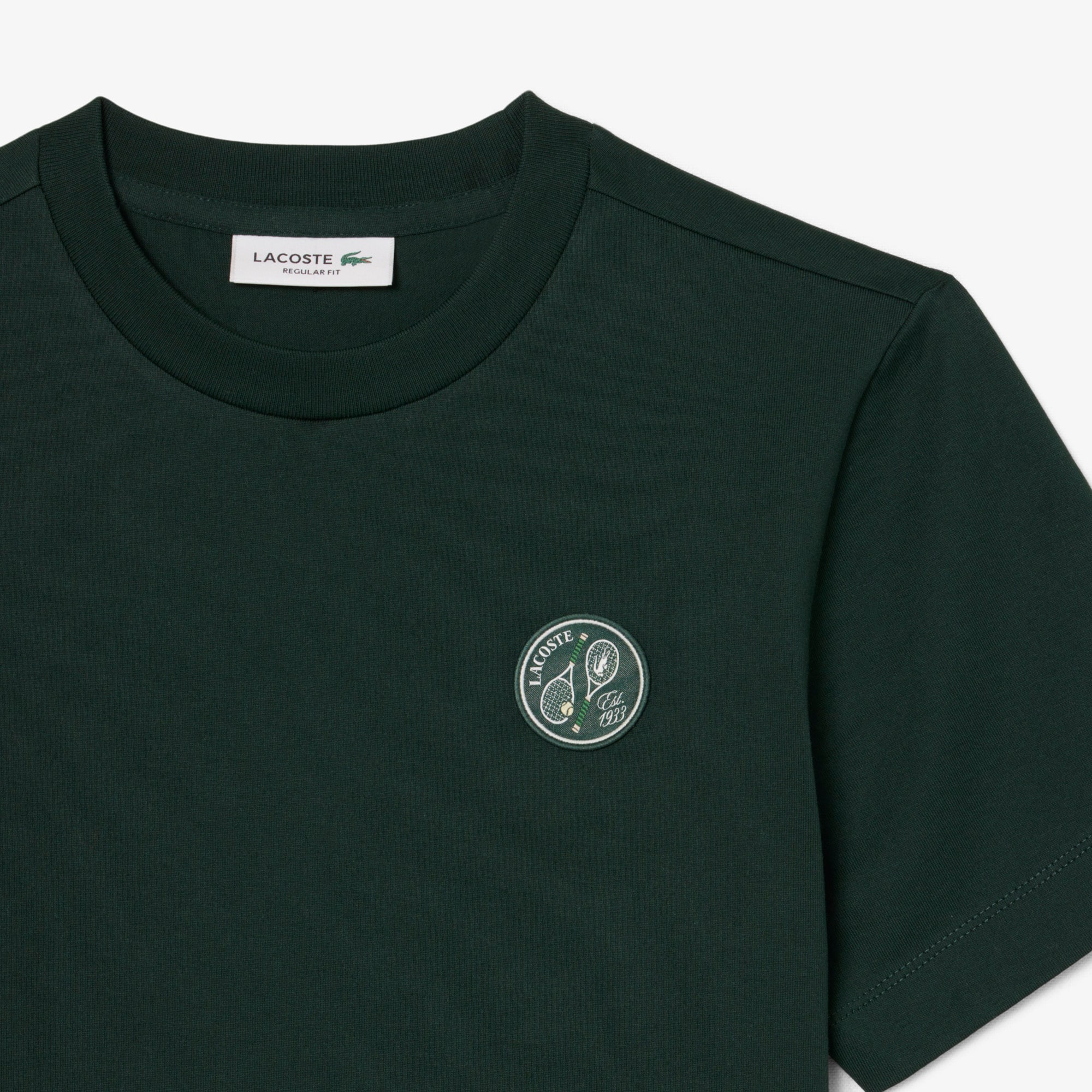 Regular Fit Badge Accent Cotton T-shirt