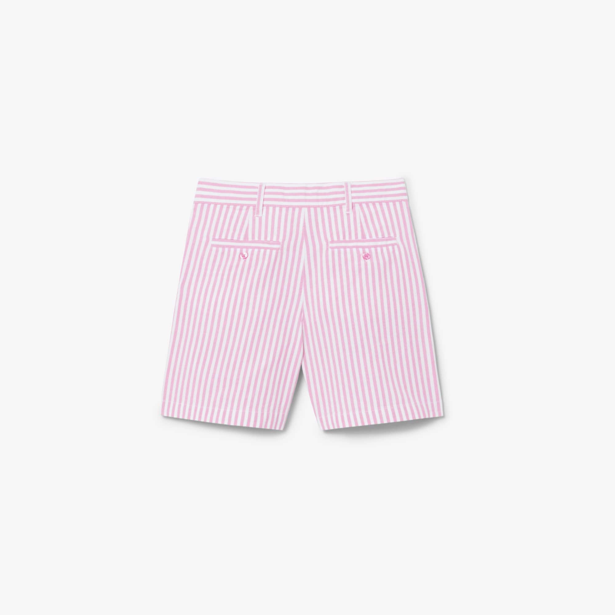 Stretch Oxford Striped Bermuda Shorts