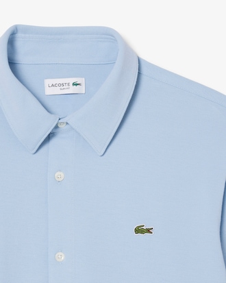Camisa Para Hombre Slim Fit En Piqu&eacute; De Algod&oacute;n
