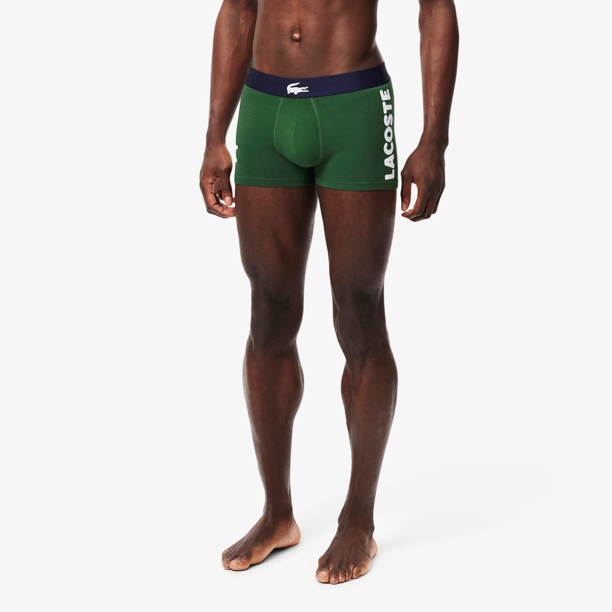 LACOSTE COTTON STRETCH TRUNK 3 PACK×２ Lacoste 3 Pack Cotton Stretch Trunks, Blue - Walmart.com