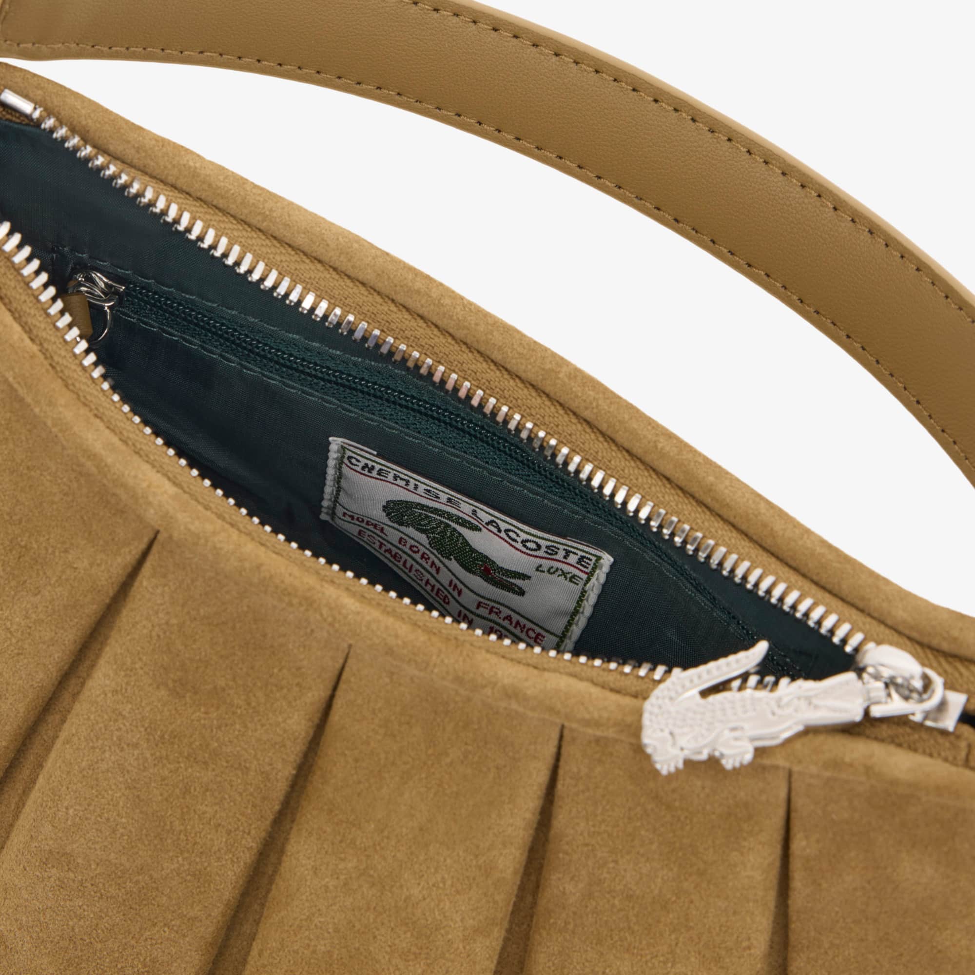 Small Lenglen Suede Leather Purse