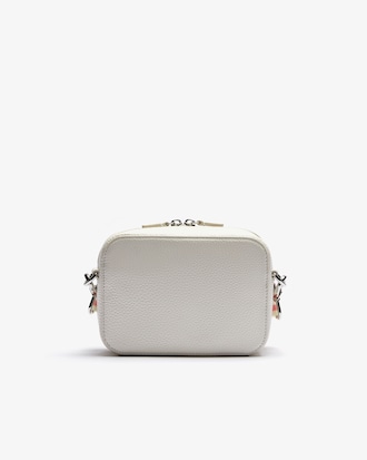 Croco Crew Striped Shoulder Strap Leather Bag