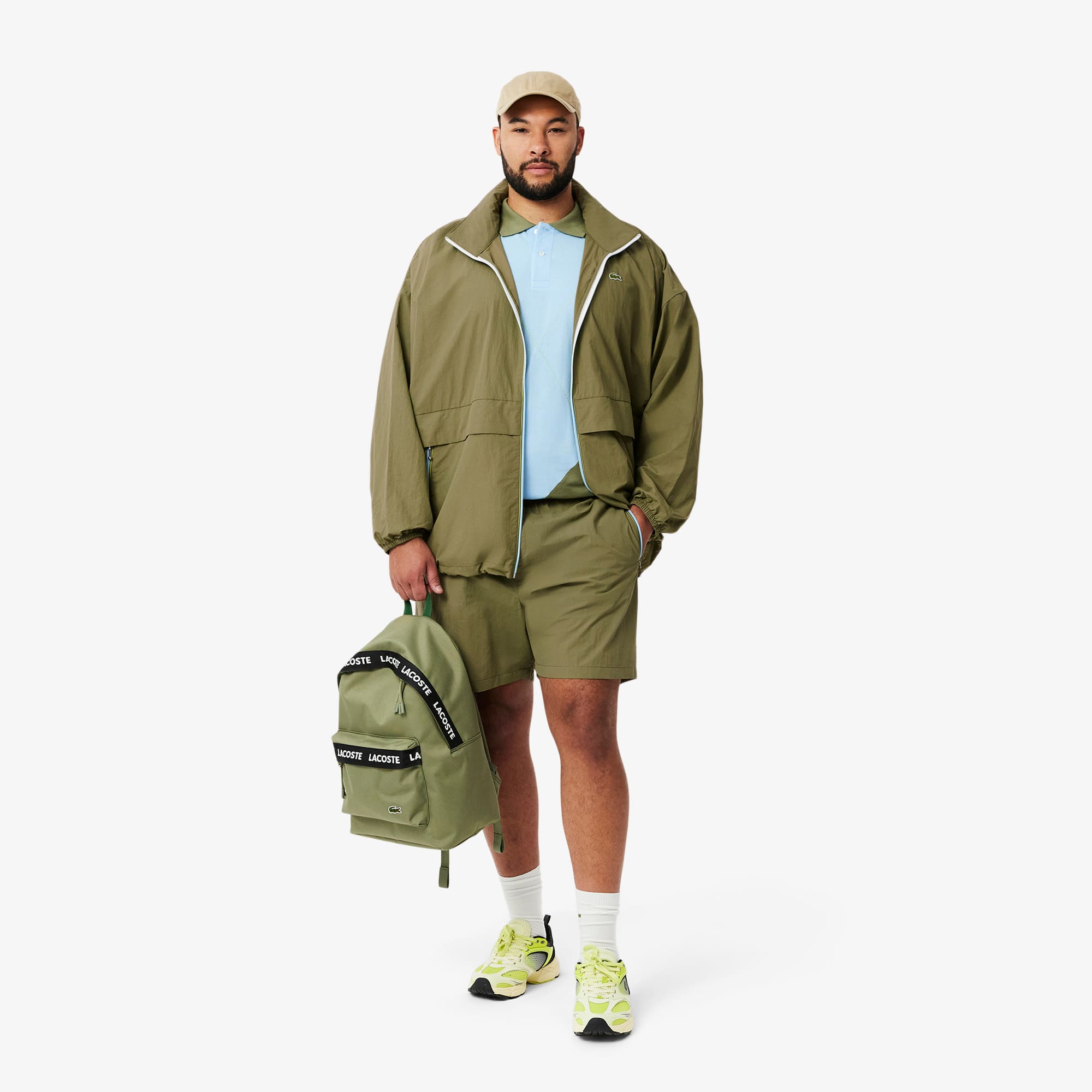 Men's Water-Repellent Removable Hood Windbreaker
