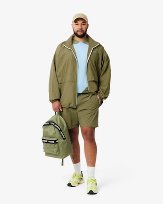 Men's Water-Repellent Removable Hood Windbreaker
