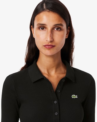 Women's Slim Fit L.12.D Ribbed Cotton Polo