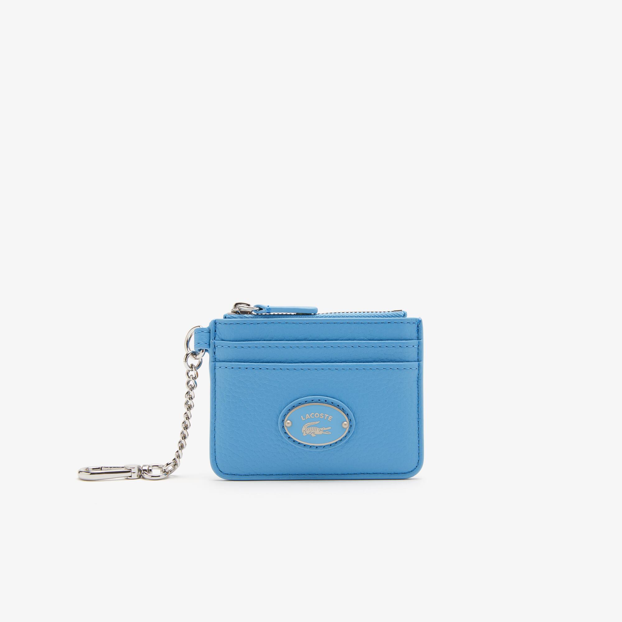 Snap Hook Grained Leather Card Holder - Wallets & Small Leather