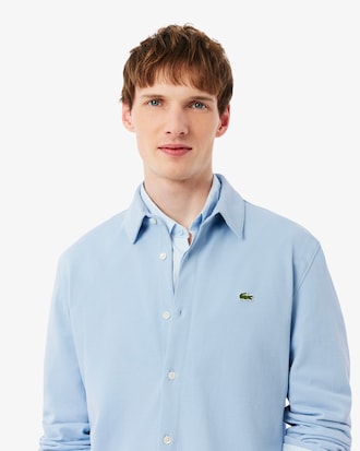 Camisa Para Hombre Slim Fit En Piqu&eacute; De Algod&oacute;n