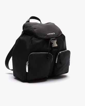 Unisex Branded Nylon Flap Backpack
