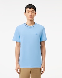 Men's Stretch Piqué Striped Collar T-Shirt