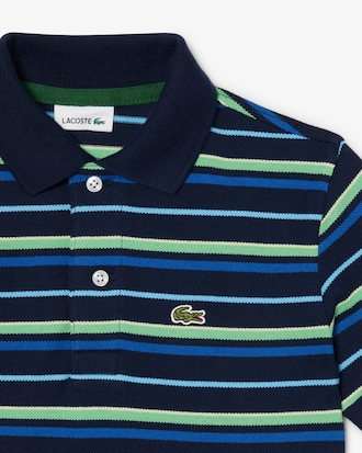 Boys' Contrast Stripe Petit Piqu&eacute; Polo