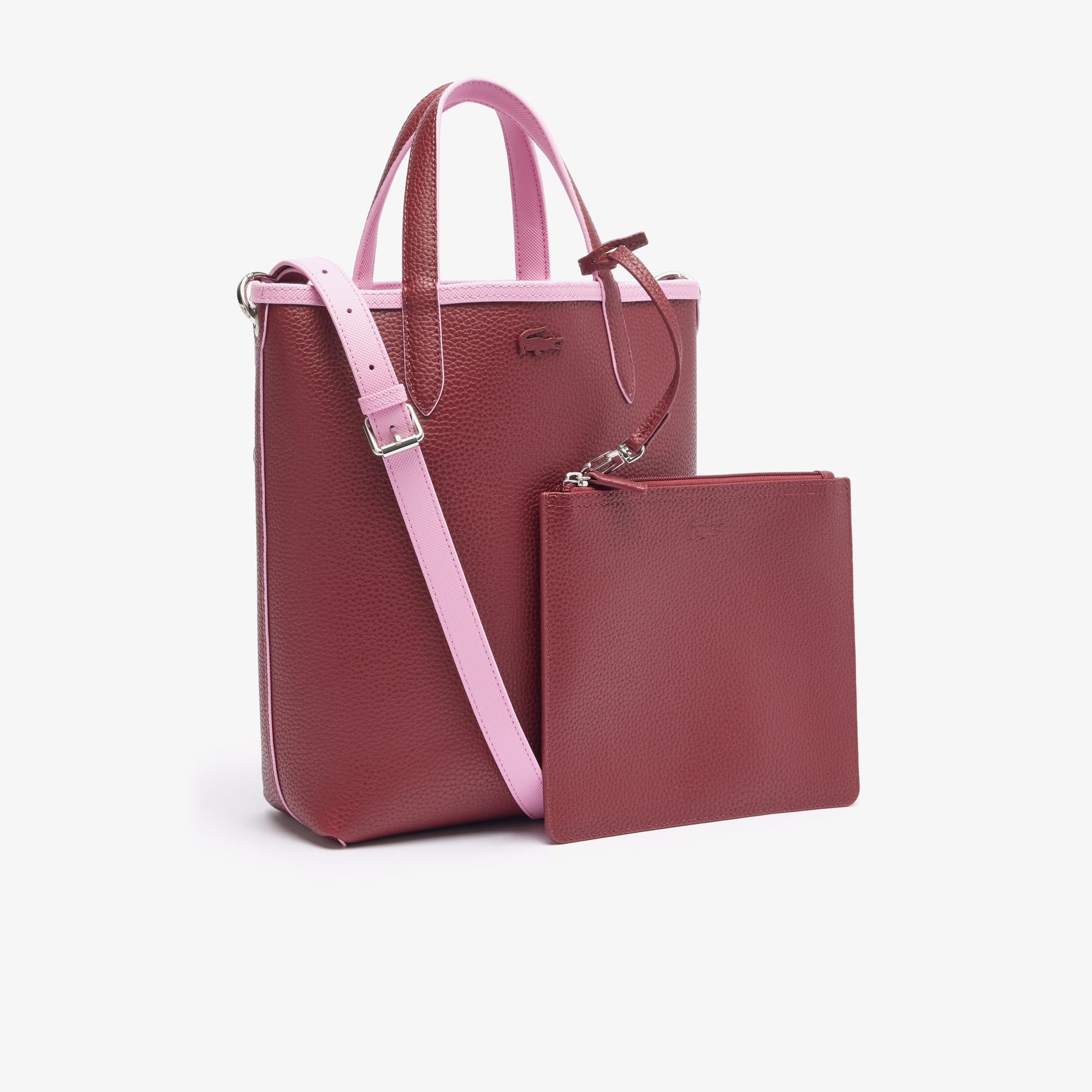 【即発】【LACOSTE】Anna Vertical Cross Tote Bag NF2991AA Women's Anna Vertical Reversible Tote - Bags - New In 2025