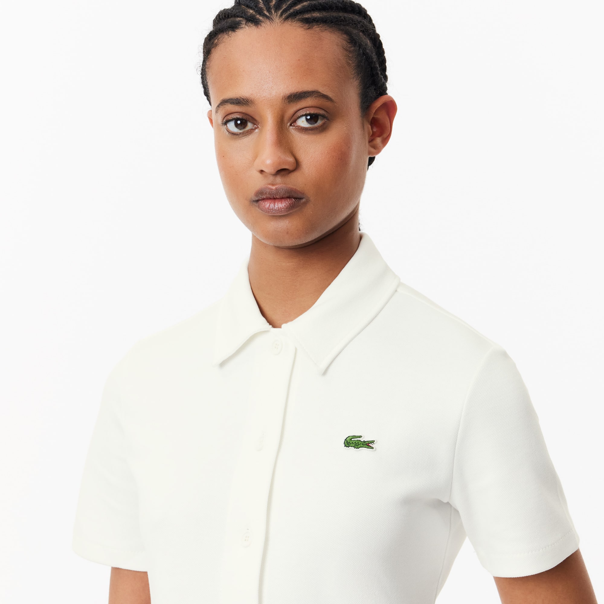 Women's Heavy Piqué Buttoned Polo Dress - Dresses - New In