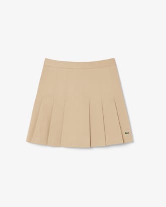 Women's Short Stretch Cotton Pleated Skirt