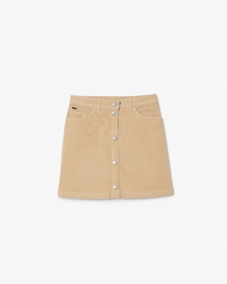 Kids' Buttoned Velour Skirt