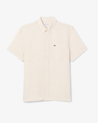 Men's Regular Fit Short Sleeve Linen Shirt