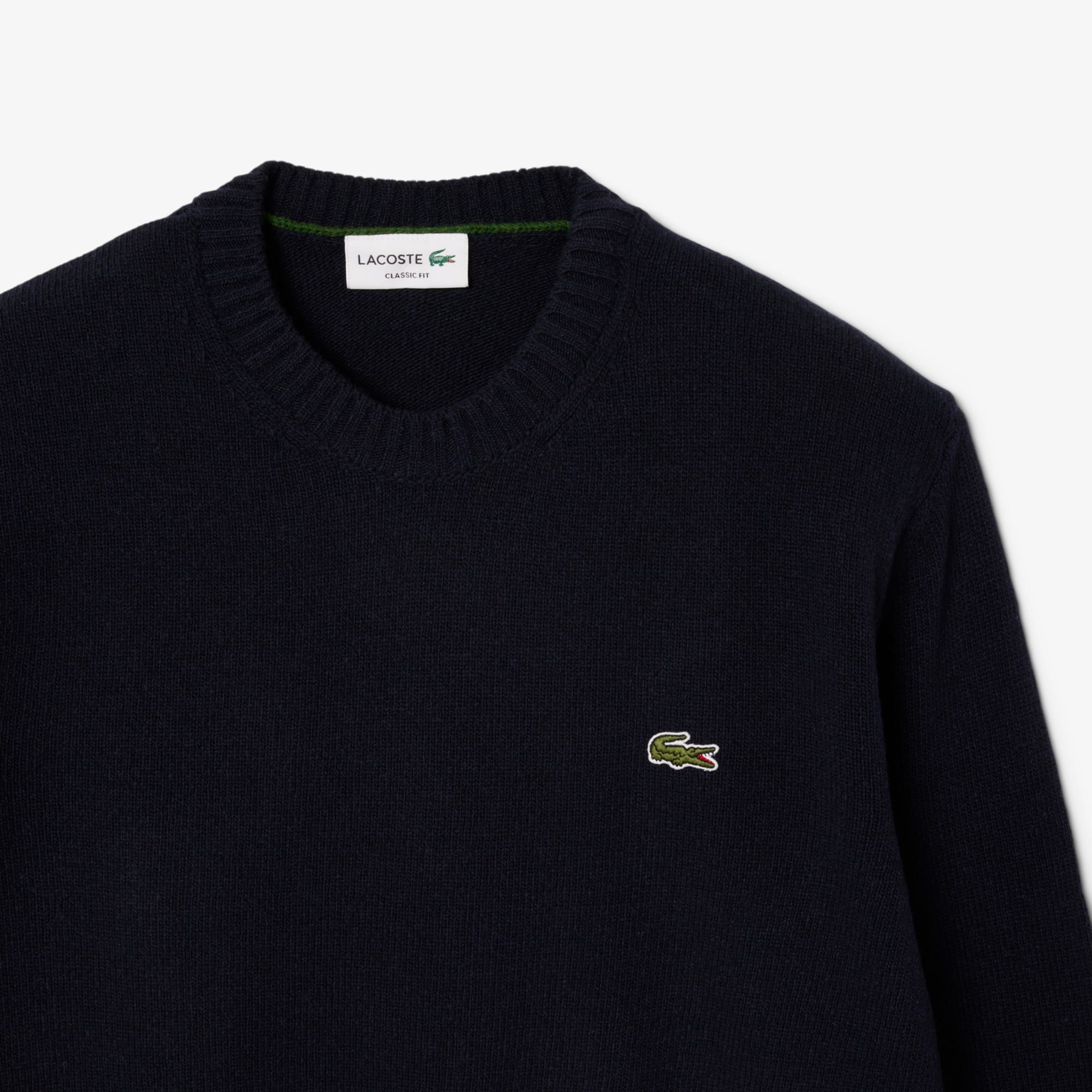 Lacoste｜ (Casual Crew Neck Sweatshirt(SH2736-166)) Lacoste Midnight Blue Unisex Logo Printed Fleece Sweatshirt