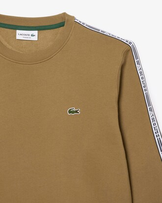 Men’s Classic Fit Logo Stripe Flannel Sweatshirt