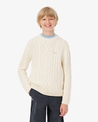 Cotton and Wool Crew Neck Sweater