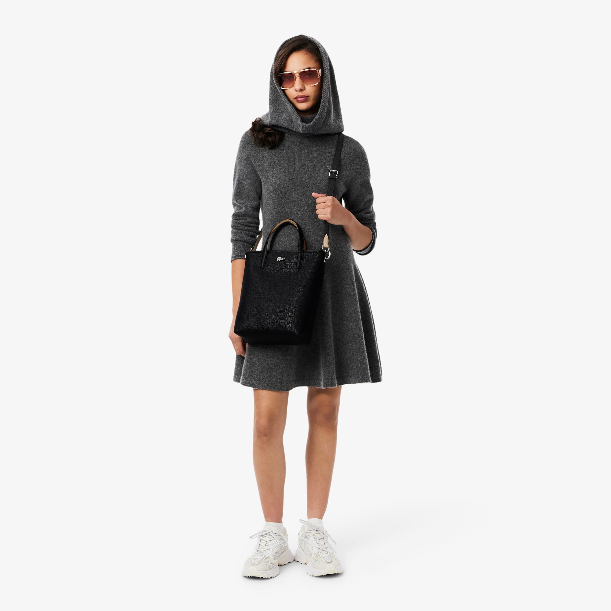 【即発】【LACOSTE】Anna Vertical Cross Tote Bag NF2991AA Women's Anna Vertical Reversible Tote - Bags - New In 2025