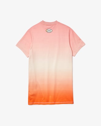 Robe t-shirt oversize Lacoste L!VE en coton imprim&eacute; d&eacute;grad&eacute;