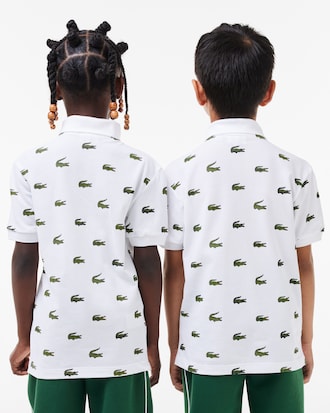 Kids' Signature Print Cotton Polo