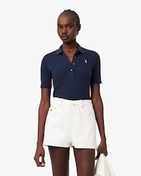 Women's Slim Fit Pointelle Branded L.12.D Polo
