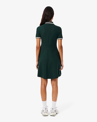 Women's Stretch Polo Collar Skater Dress